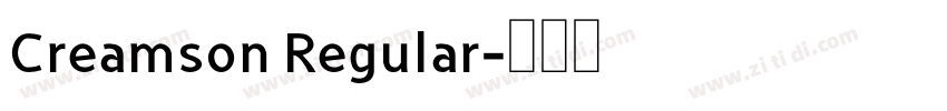 Creamson Regular字体转换